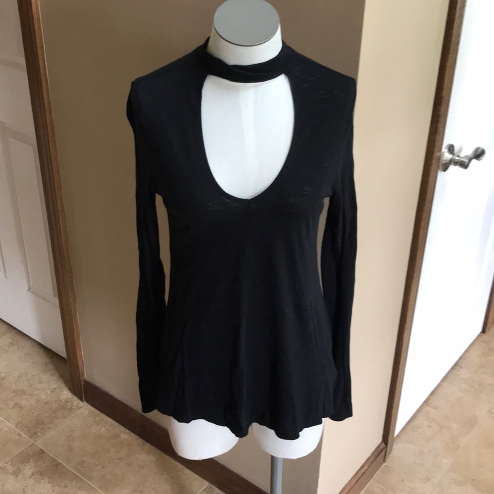 Black choker long sleeve